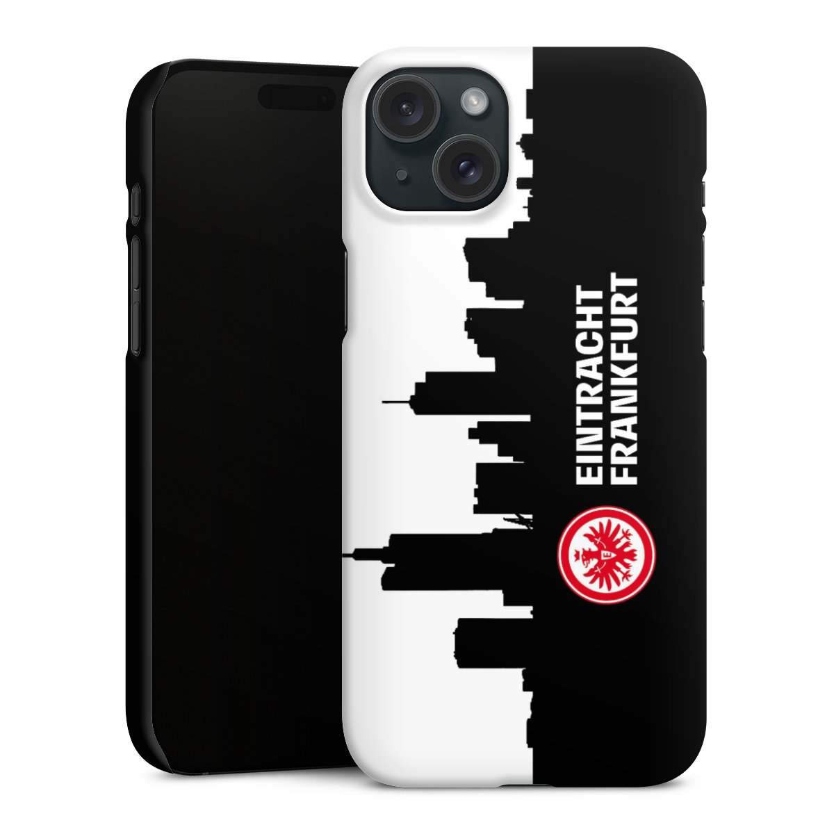 iPhone 15 Plus Handy Premium Case Smartphone Handyhülle Schutzhülle matt Sge Eintracht Frankfurt Official Licensed Product Premium Case