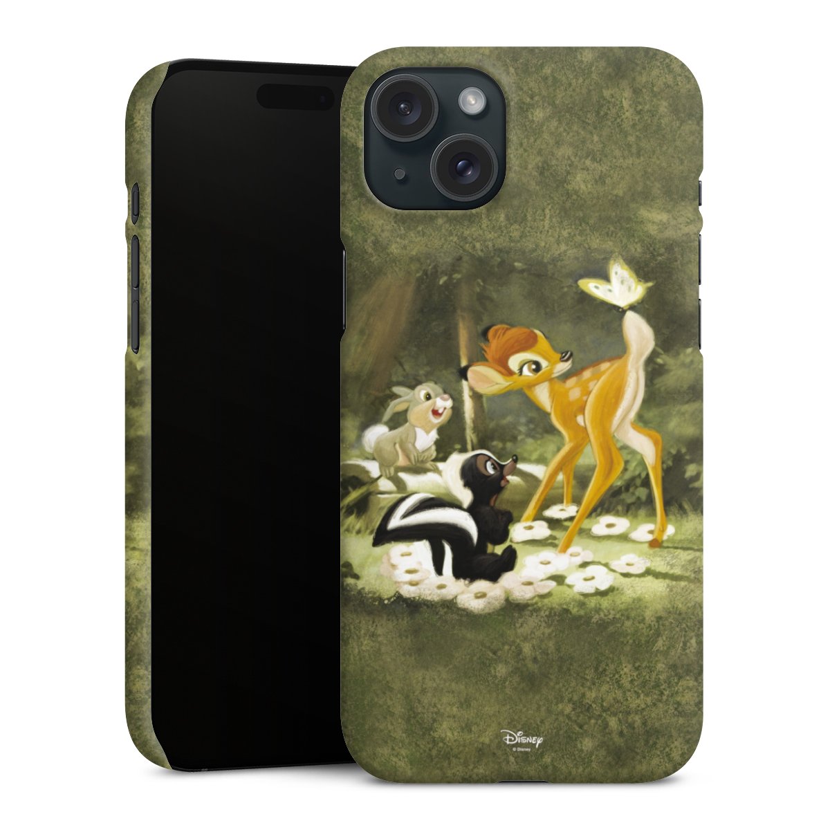 iPhone 15 Plus Handy Premium Case Smartphone Handyhülle Schutzhülle matt Disney Official Licensed Product Bambi Premium Case