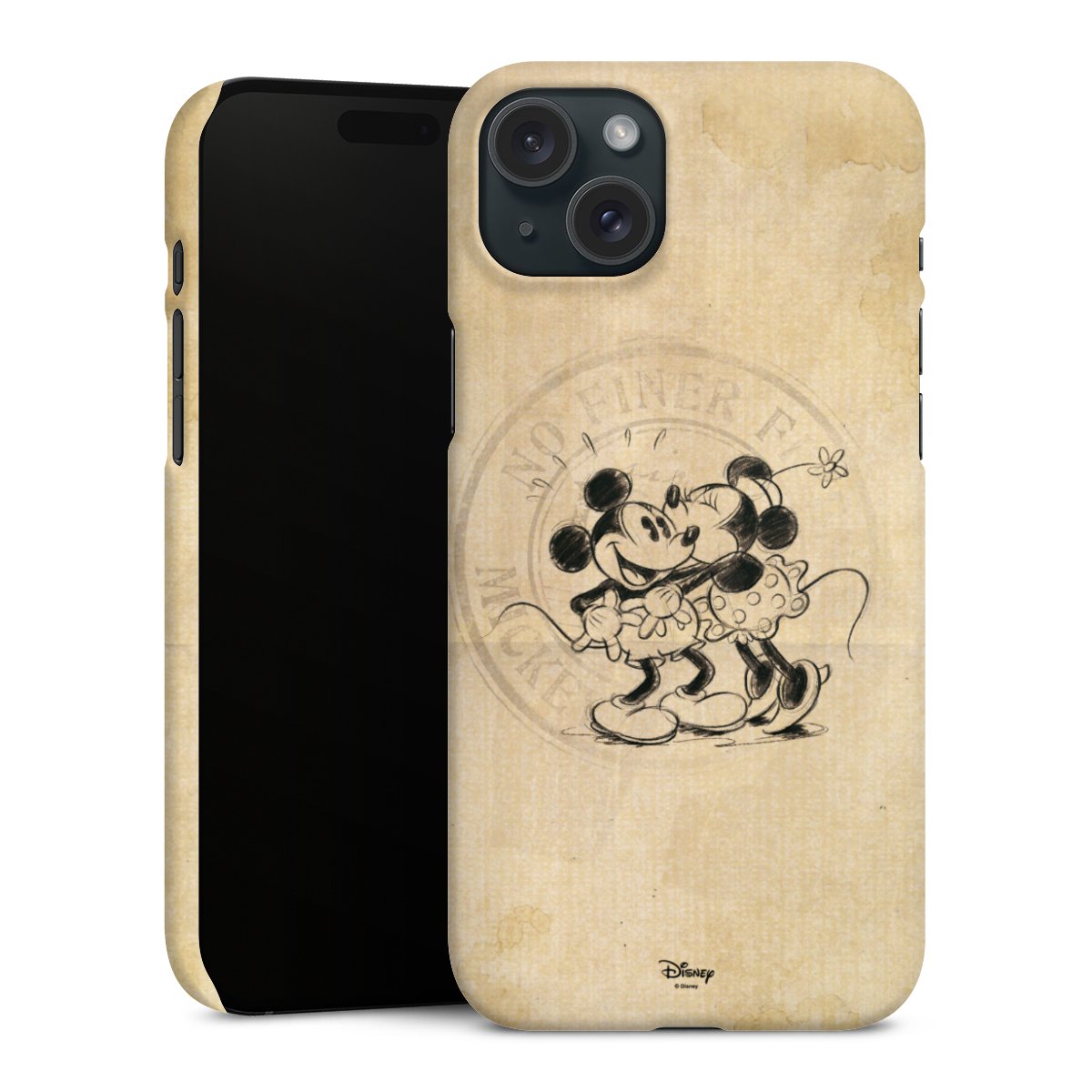 iPhone 15 Plus Handy Premium Case Smartphone Handyhülle Schutzhülle matt Mickey Mouse Vintage Minnie Mouse Premium Case