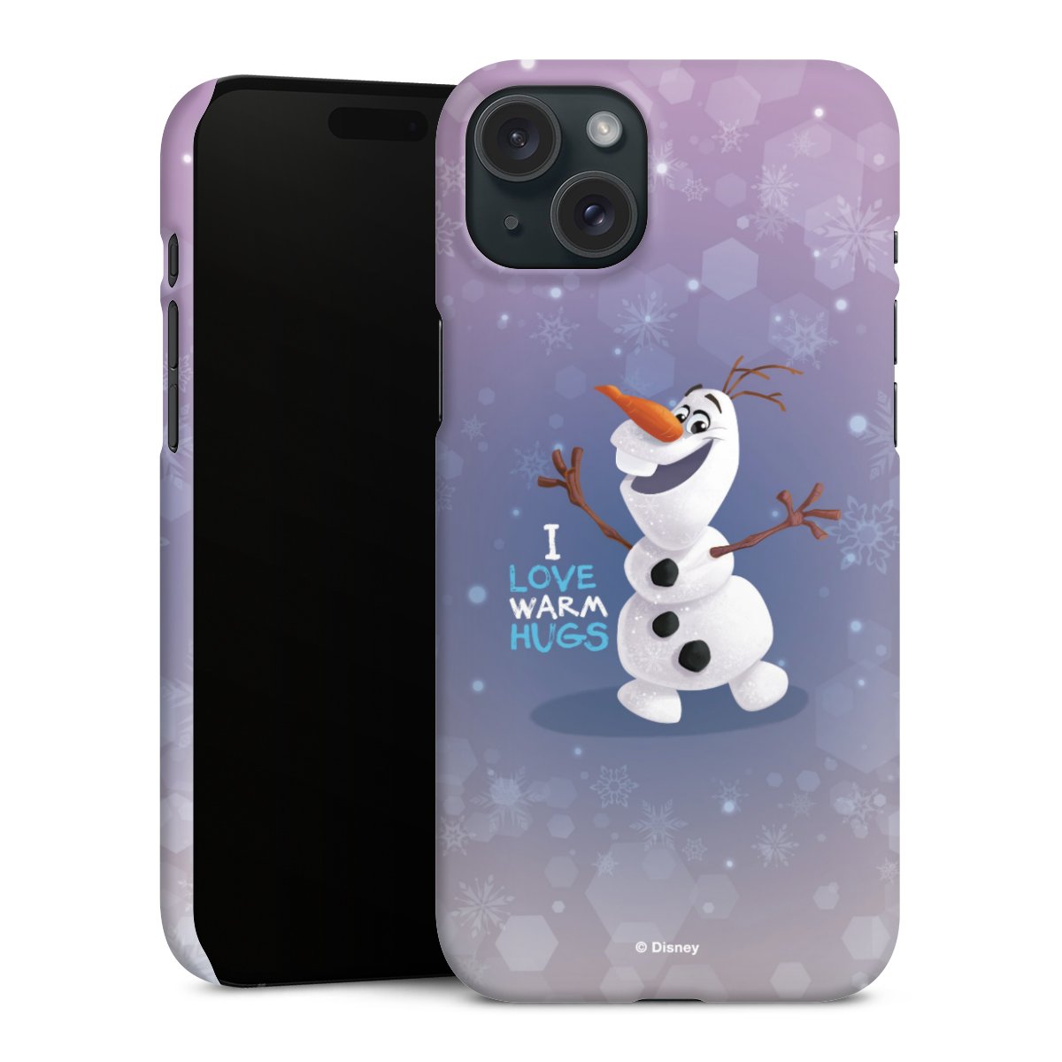 iPhone 15 Plus Handy Premium Case Smartphone Handyhülle Schutzhülle matt Frozen Frozen Olaf Official Licensed Product Premium Case