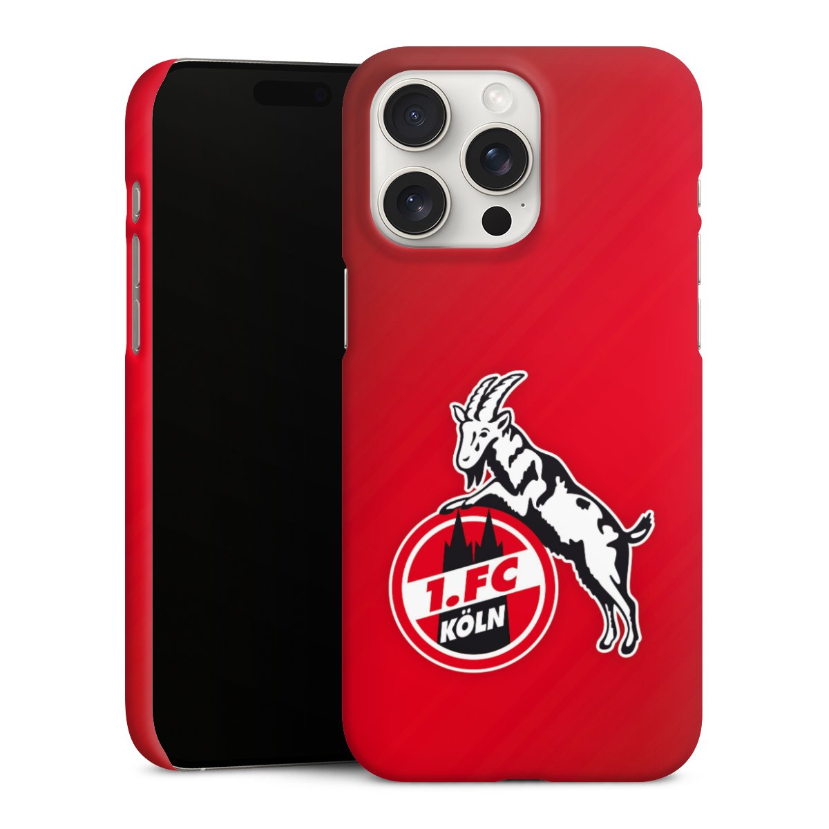 iPhone 15 Pro Max Handy Premium Case Smartphone Handyhülle Schutzhülle matt Official Licensed Product Effzeh 1. Fc Köln Premium Case