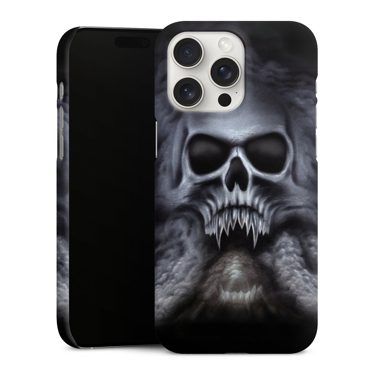 iPhone 15 Pro Max Handy Premium Case Smartphone Handyhülle Schutzhülle matt Totenkopf Skull Premium Case