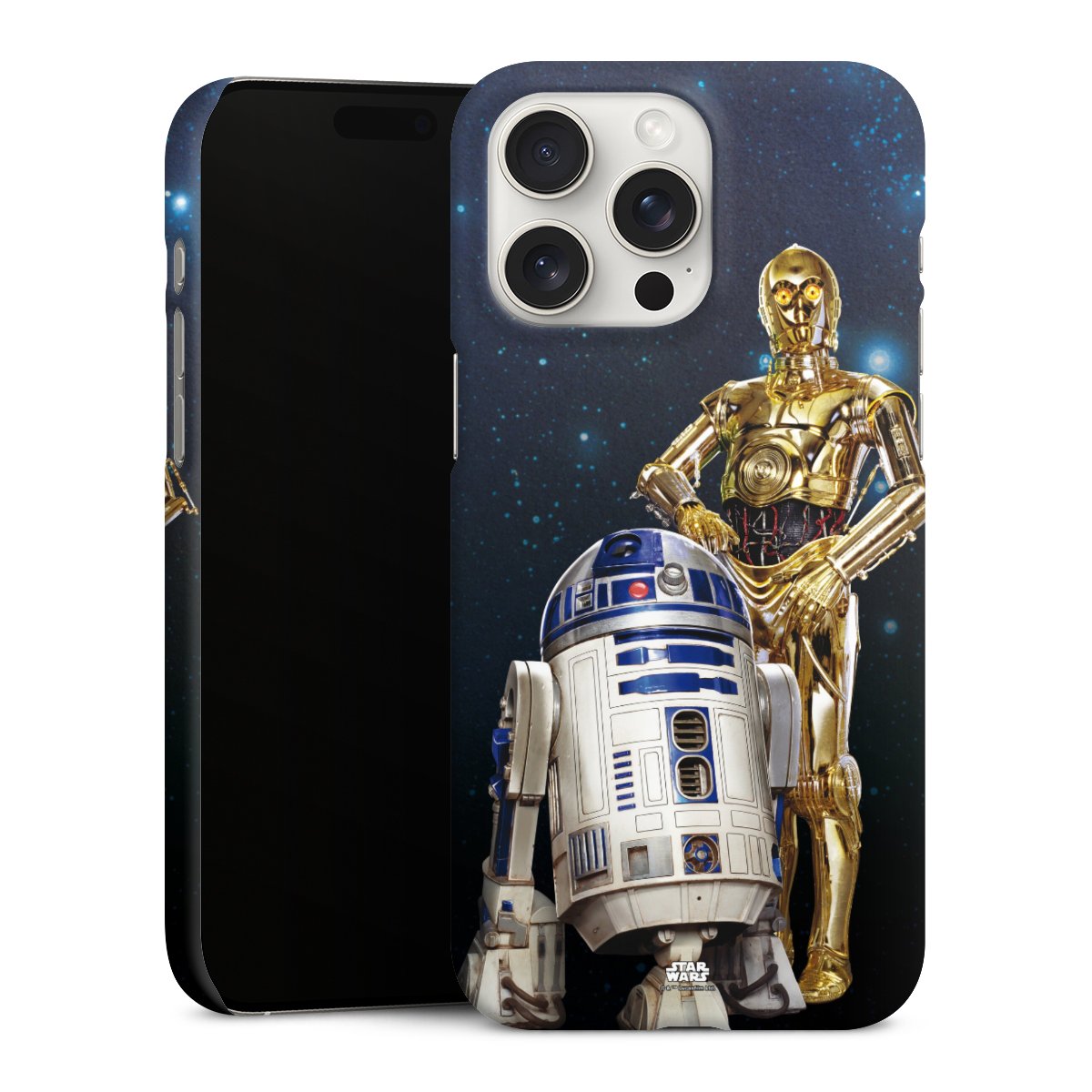 iPhone 15 Pro Max Handy Premium Case Smartphone Handyhülle Schutzhülle matt Weltall Star Wars R2d2 Premium Case