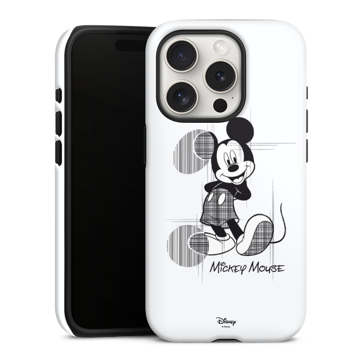 iPhone 15 Pro Handy Panzer Handyhülle robuste Outdoor Hülle Schutzhülle glänzend Disney Official Licensed Product Mickey Mouse Tough Case