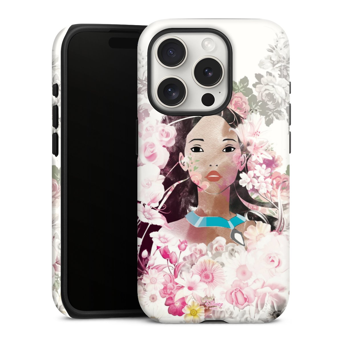 iPhone 15 Pro Handy Panzer Handyhülle robuste Outdoor Hülle Schutzhülle glänzend Pocahontas Official Licensed Product Disney Tough Case