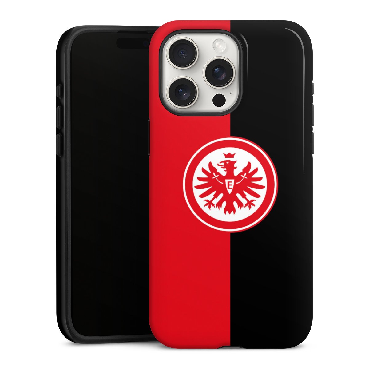 iPhone 15 Pro Max Handy Panzer Handyhülle robuste Outdoor Hülle Schutzhülle glänzend Official Licensed Product Eintracht Frankfurt Sge Tough Case