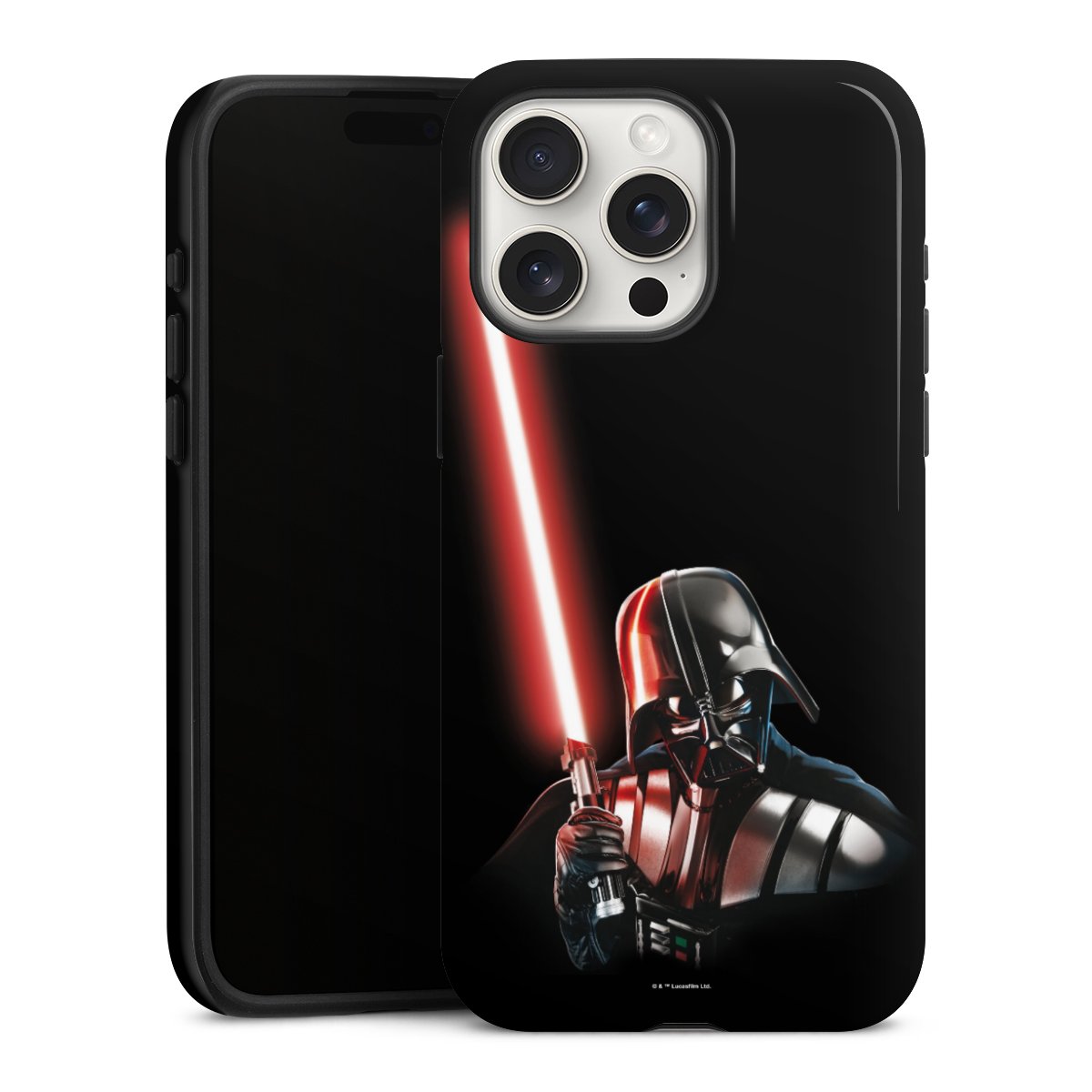 iPhone 15 Pro Max Handy Panzer Handyhülle robuste Outdoor Hülle Schutzhülle glänzend Star Wars Merchandise Darth Vader Tough Case