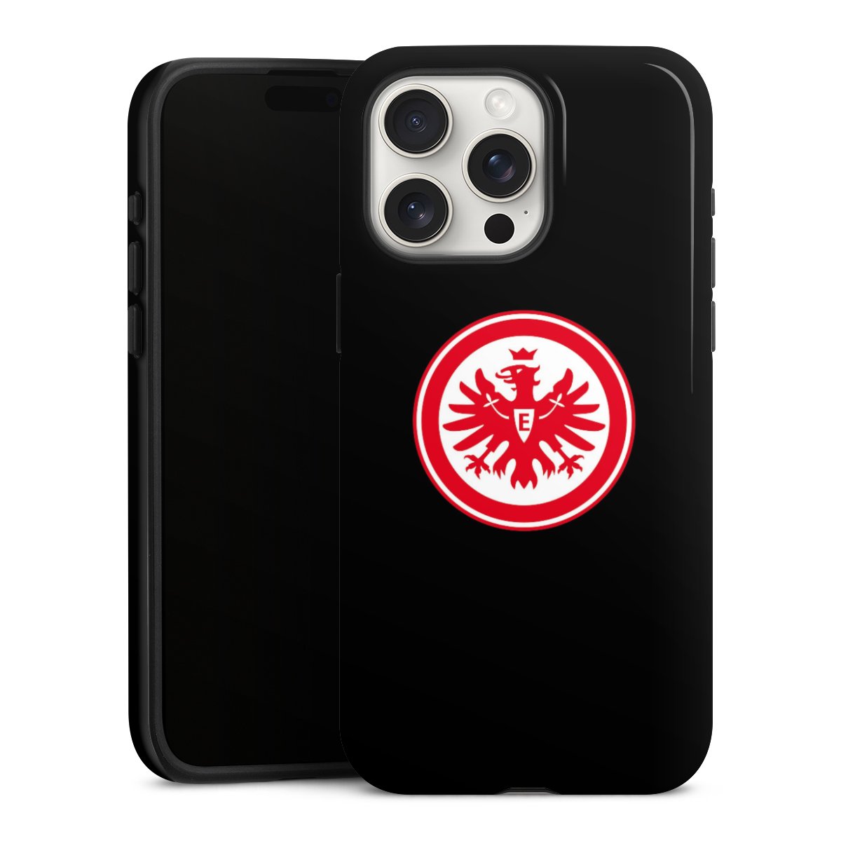 iPhone 15 Pro Max Handy Panzer Handyhülle robuste Outdoor Hülle Schutzhülle glänzend Eintracht Frankfurt Sge Eagle Tough Case