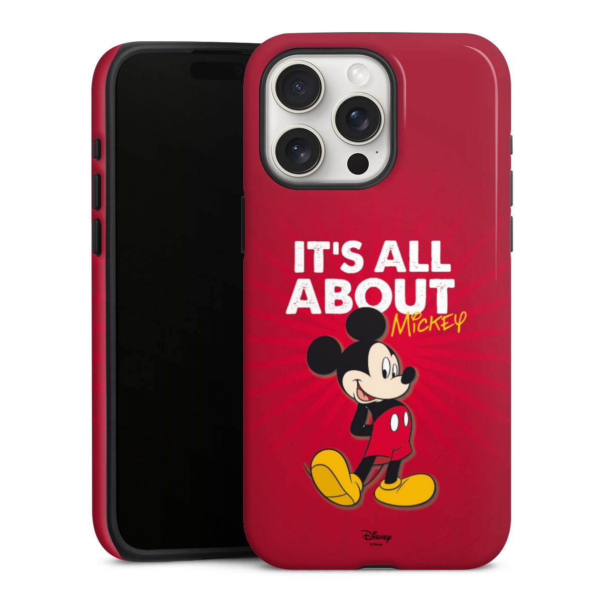 iPhone 15 Pro Max Handy Panzer Handyhülle robuste Outdoor Hülle Schutzhülle glänzend Mouse Disney Official Licensed Product Tough Case