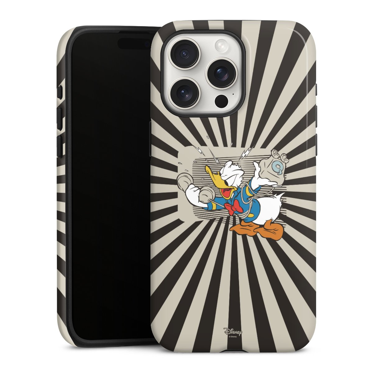 iPhone 15 Pro Max Handy Panzer Handyhülle robuste Outdoor Hülle Schutzhülle glänzend Donald Duck Disney Official Licensed Product Tough Case