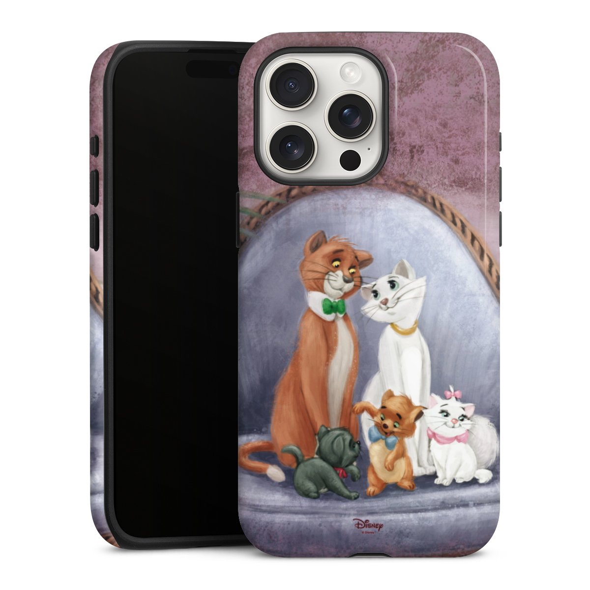 iPhone 15 Pro Max Handy Panzer Handyhülle robuste Outdoor Hülle Schutzhülle glänzend Official Licensed Product Disney Aristocats Tough Case