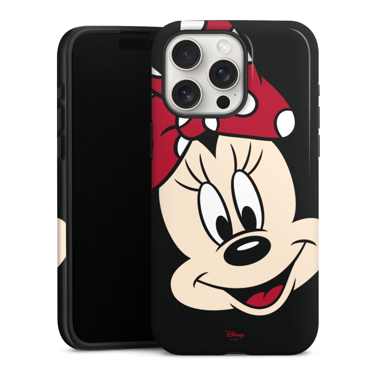 iPhone 15 Pro Max Handy Panzer Handyhülle robuste Outdoor Hülle Schutzhülle glänzend Minnie Mouse Official Licensed Product Disney Tough Case