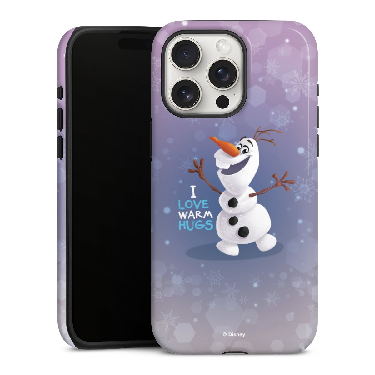 iPhone 15 Pro Max Handy Panzer Handyhülle robuste Outdoor Hülle Schutzhülle glänzend Frozen Frozen Olaf Official Licensed Product Tough Case