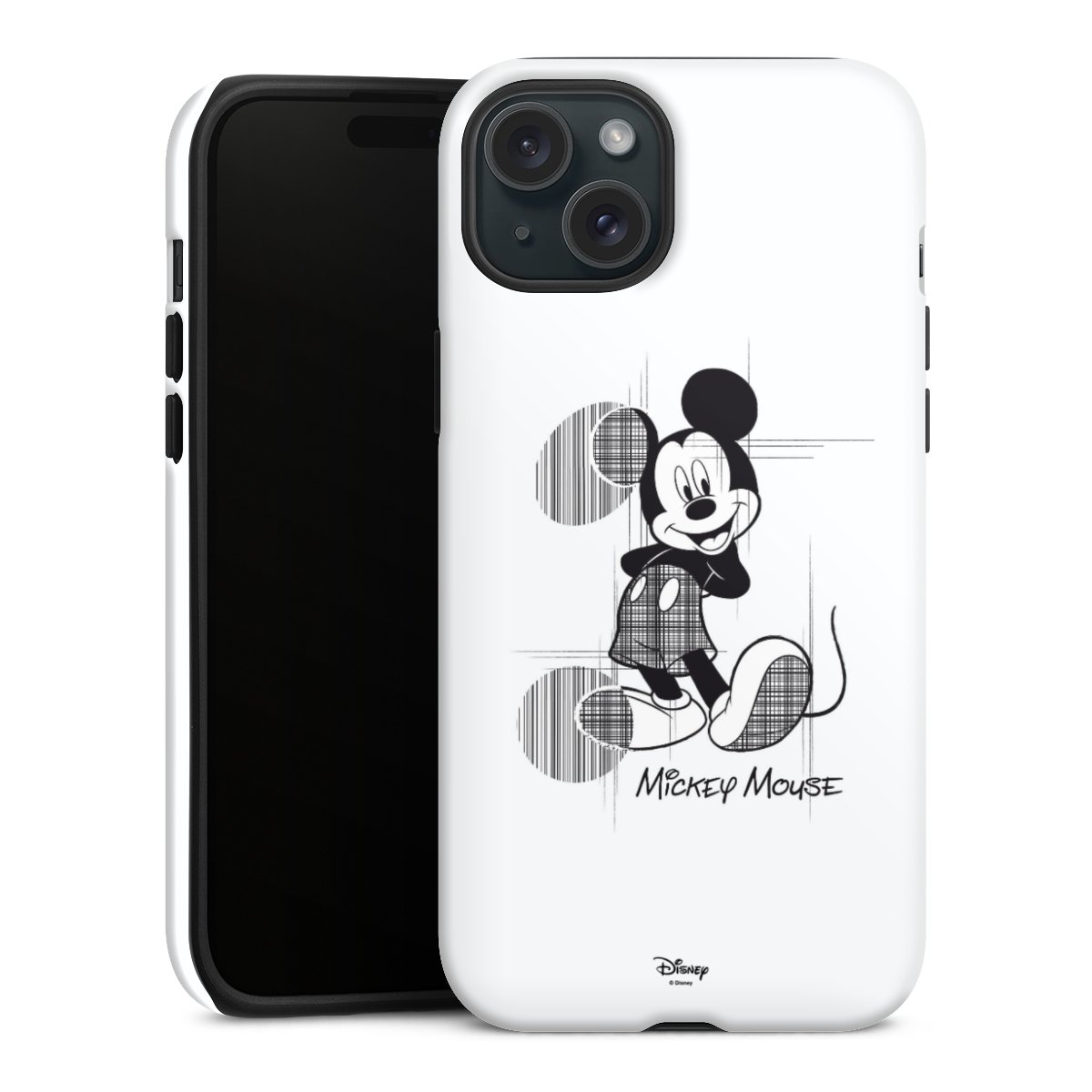 iPhone 15 Plus Handy Panzer Handyhülle robuste Outdoor Hülle Schutzhülle matt Disney Official Licensed Product Mickey Mouse Tough Case