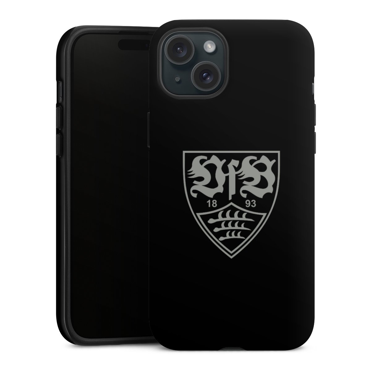 iPhone 15 Plus Handy Panzer Handyhülle robuste Outdoor Hülle Schutzhülle matt Official Licensed Product Vfb Stuttgart Tough Case