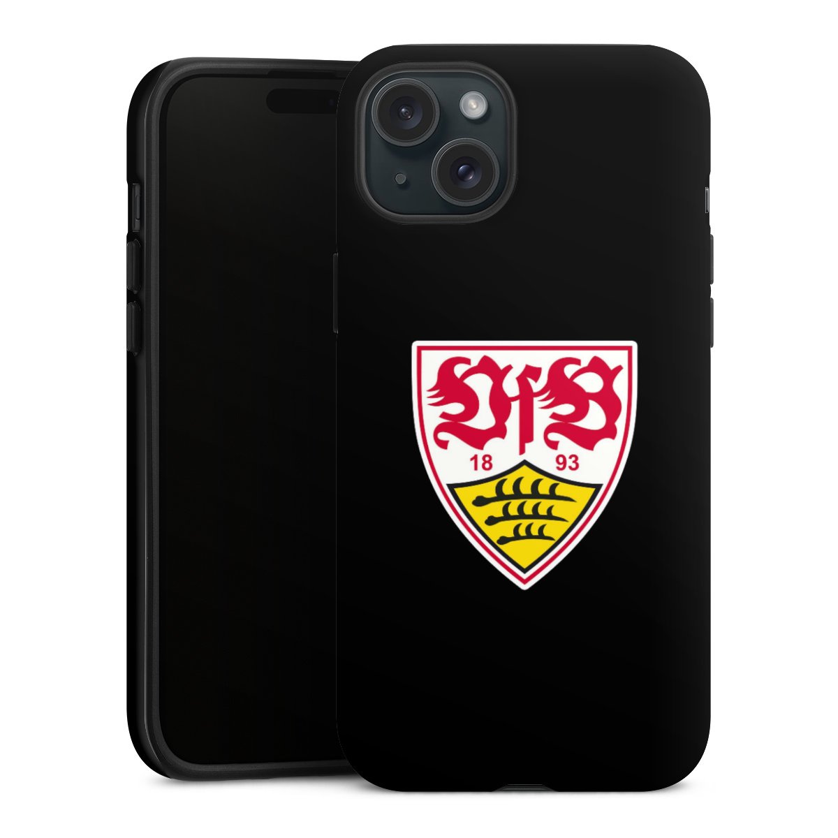 iPhone 15 Plus Handy Panzer Handyhülle robuste Outdoor Hülle Schutzhülle matt Vfb Stuttgart Official Licensed Product Coat Of Arms Tough Case