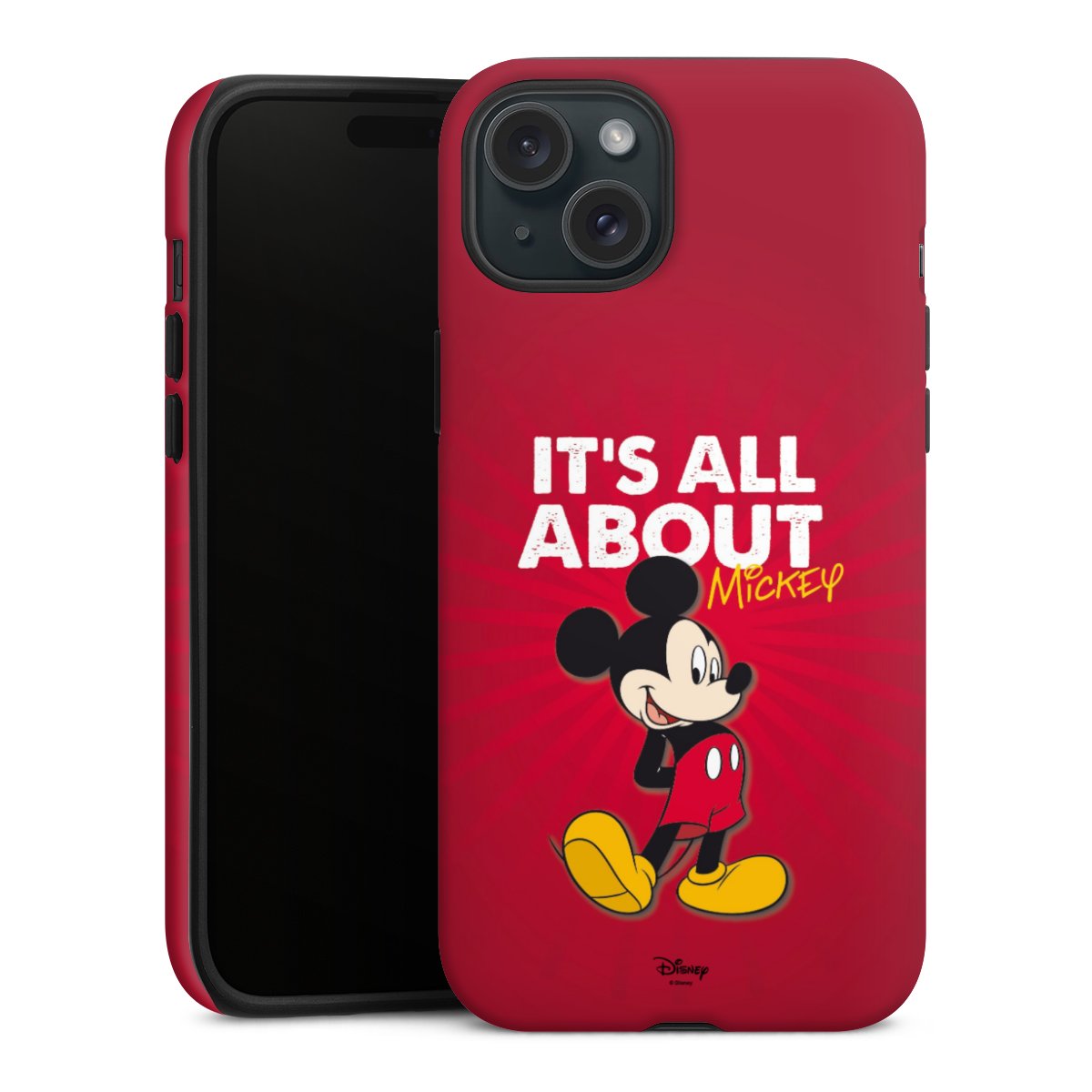 iPhone 15 Plus Handy Panzer Handyhülle robuste Outdoor Hülle Schutzhülle matt Mouse Disney Official Licensed Product Tough Case