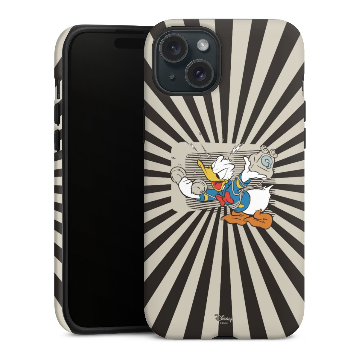 iPhone 15 Plus Handy Panzer Handyhülle robuste Outdoor Hülle Schutzhülle matt Donald Duck Disney Official Licensed Product Tough Case