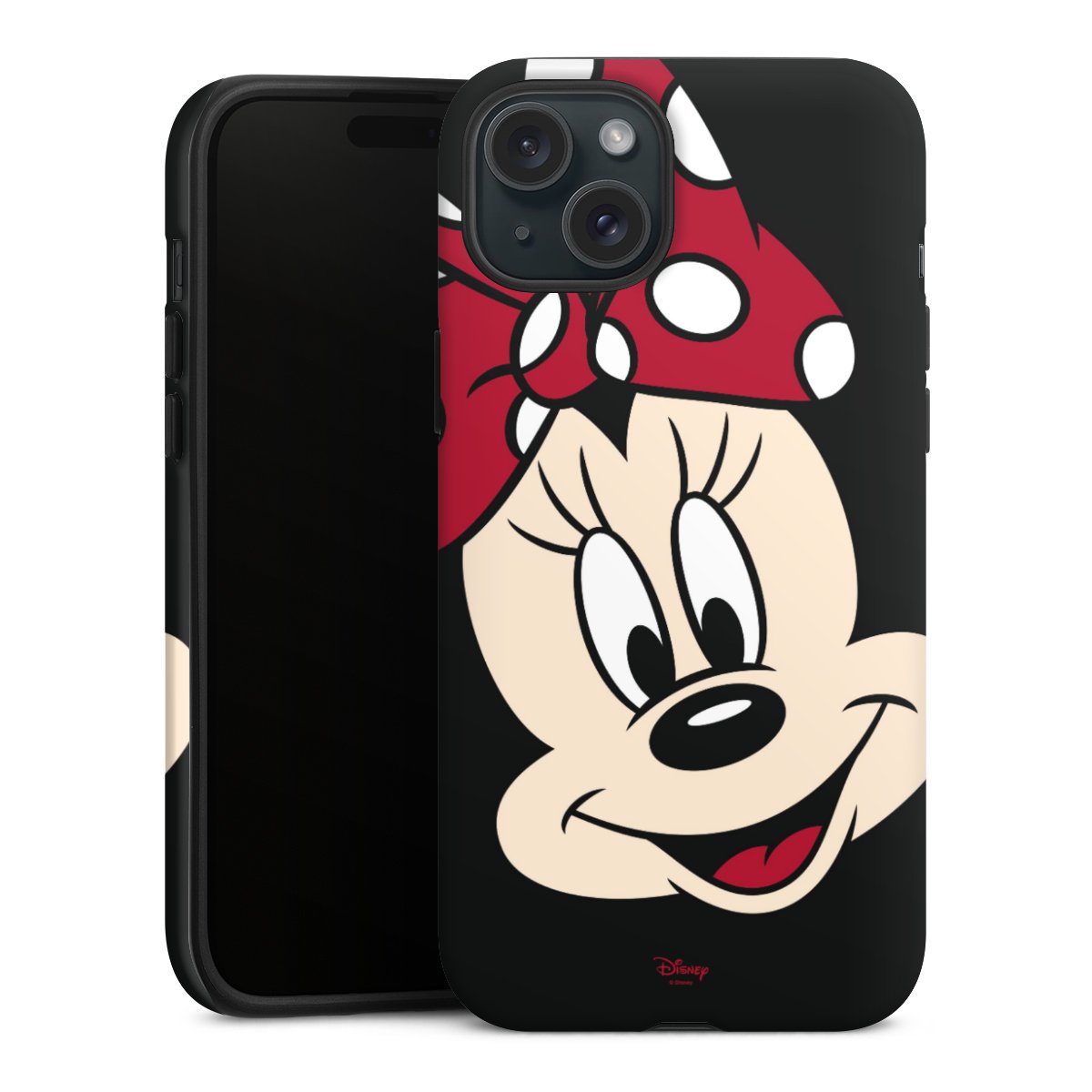 iPhone 15 Plus Handy Panzer Handyhülle robuste Outdoor Hülle Schutzhülle matt Minnie Mouse Official Licensed Product Disney Tough Case