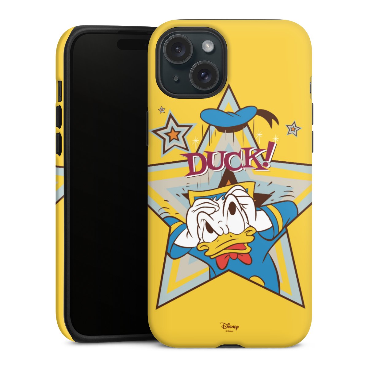 iPhone 15 Plus Handy Panzer Handyhülle robuste Outdoor Hülle Schutzhülle matt Official Licensed Product Donald Duck Disney Tough Case