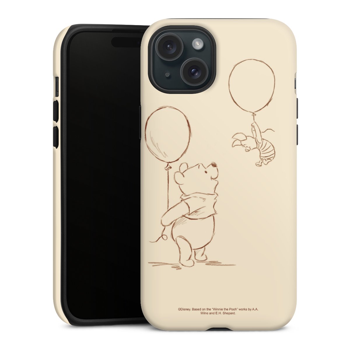 iPhone 15 Plus Handy Panzer Handyhülle robuste Outdoor Hülle Schutzhülle matt Official Licensed Product Winnie The Pooh Disney Tough Case