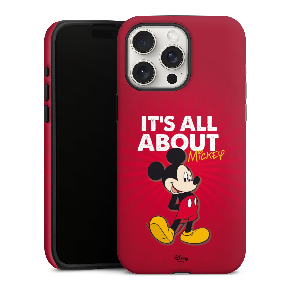 iPhone 15 Pro Max Handy Panzer Handyhülle robuste Outdoor Hülle Schutzhülle matt Mouse Disney Official Licensed Product Tough Case