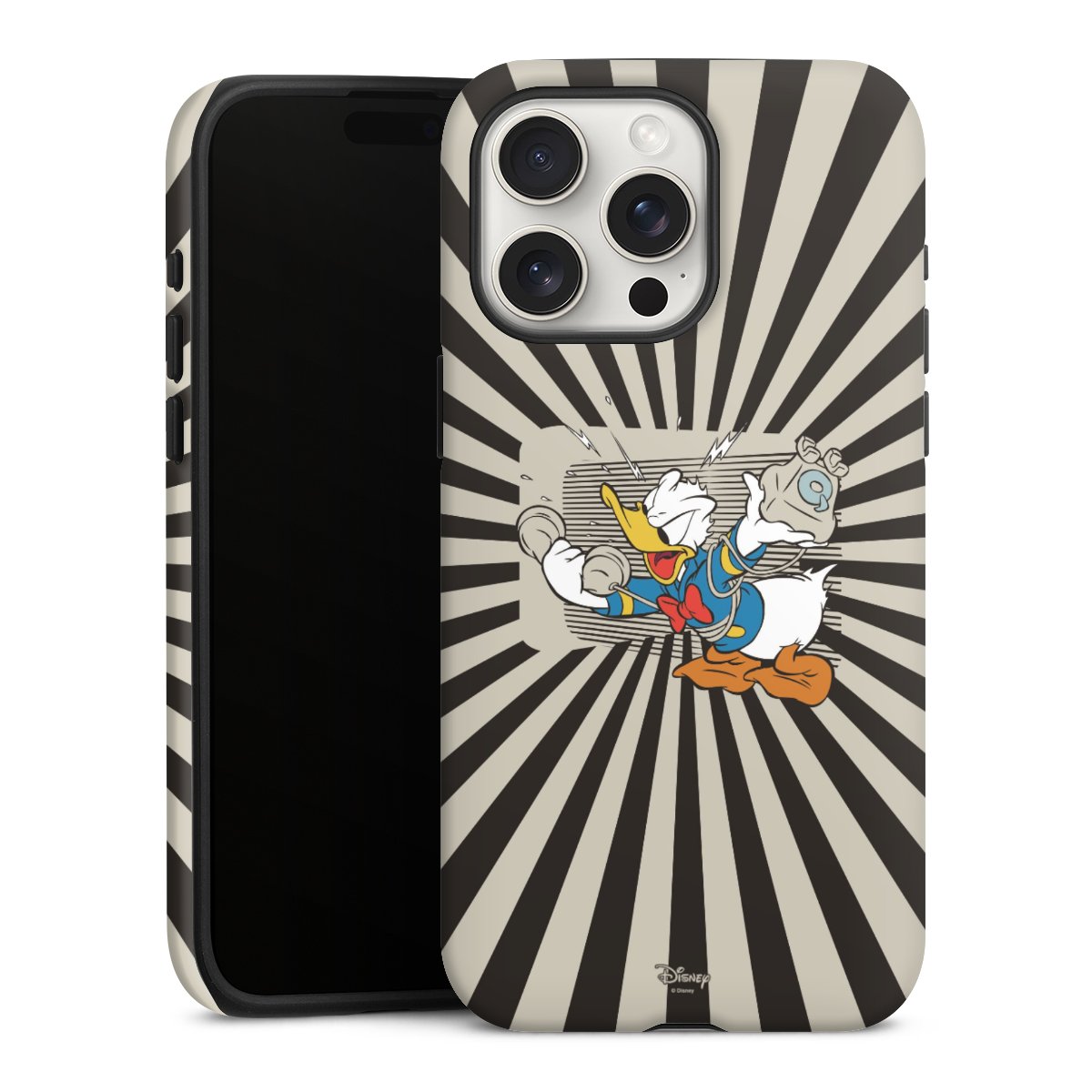 iPhone 15 Pro Max Handy Panzer Handyhülle robuste Outdoor Hülle Schutzhülle matt Donald Duck Disney Official Licensed Product Tough Case