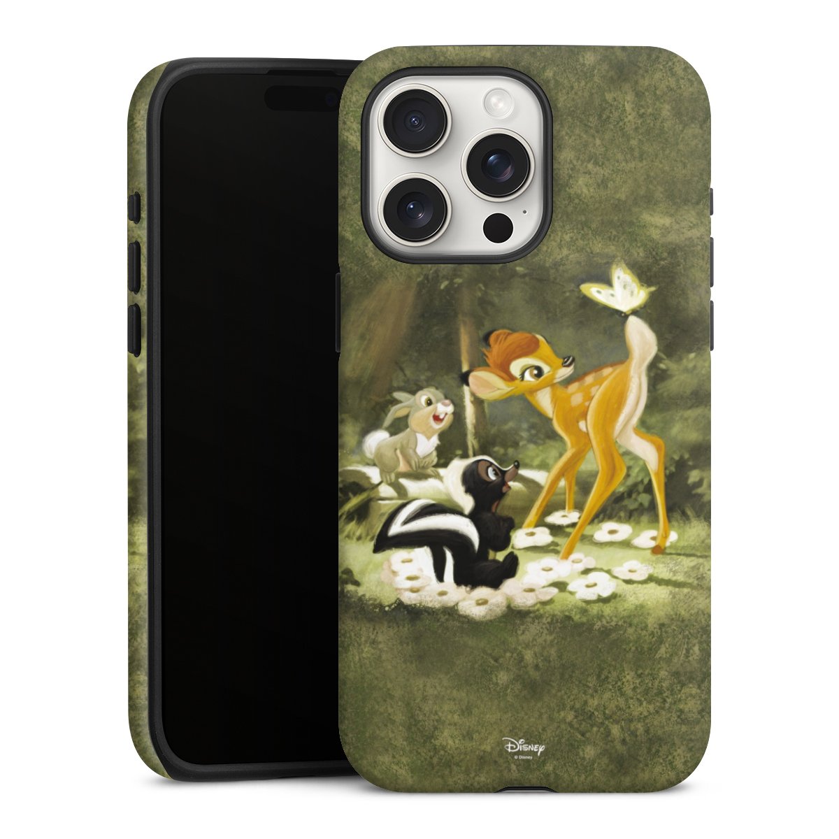 iPhone 15 Pro Max Handy Panzer Handyhülle robuste Outdoor Hülle Schutzhülle matt Disney Official Licensed Product Bambi Tough Case