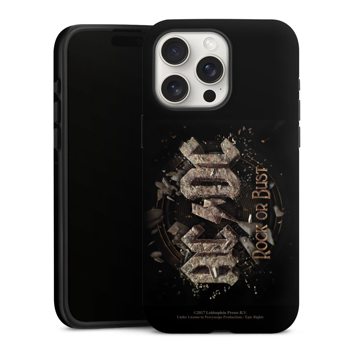 iPhone 15 Pro Max Handy Panzer Handyhülle robuste Outdoor Hülle Schutzhülle matt Acdc Official Licensed Product Rock Or Bust Tough Case