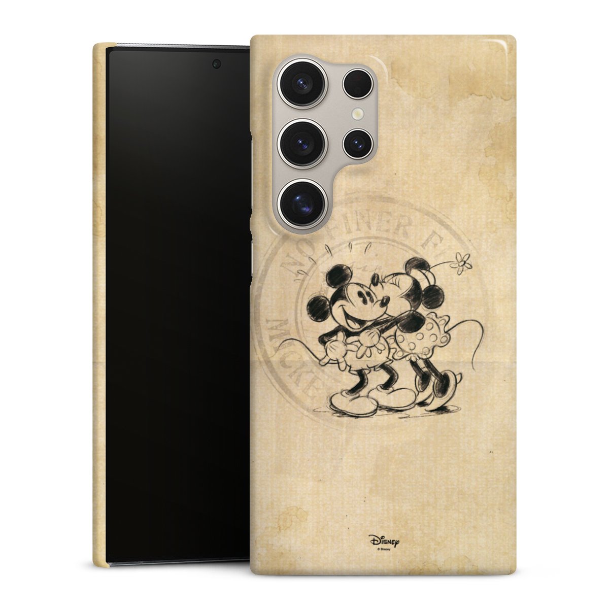 Galaxy S24 Ultra Handy Premium Case Smartphone Handyhülle Schutzhülle glänzend Mickey Mouse Vintage Minnie Mouse Premium Case