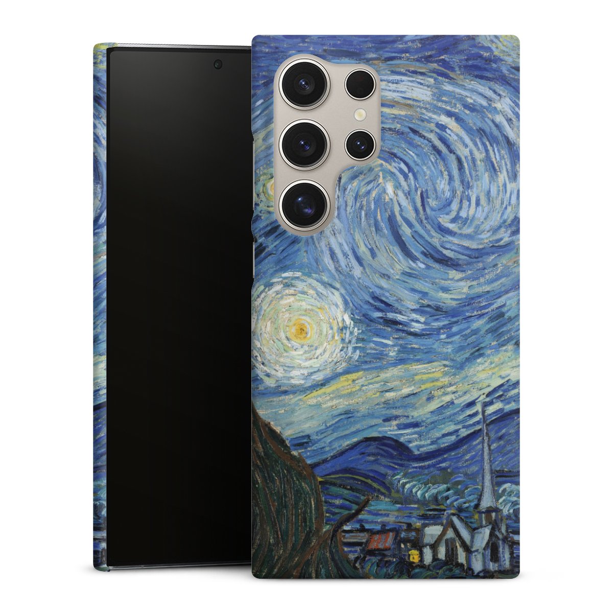 Galaxy S24 Ultra Handy Premium Case Smartphone Handyhülle Schutzhülle matt The Starry Night Kunst Vincent Van Gogh Premium Case