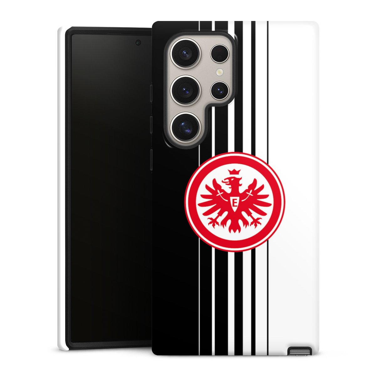 Galaxy S24 Ultra Handy Panzer Handyhülle robuste Outdoor Hülle Schutzhülle glänzend Stripes Eintracht Frankfurt Official Licensed Product Tough Case