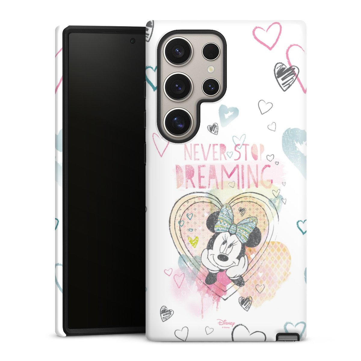 Galaxy S24 Ultra Handy Panzer Handyhülle robuste Outdoor Hülle Schutzhülle glänzend Disney Official Licensed Product Minnie Mouse Tough Case