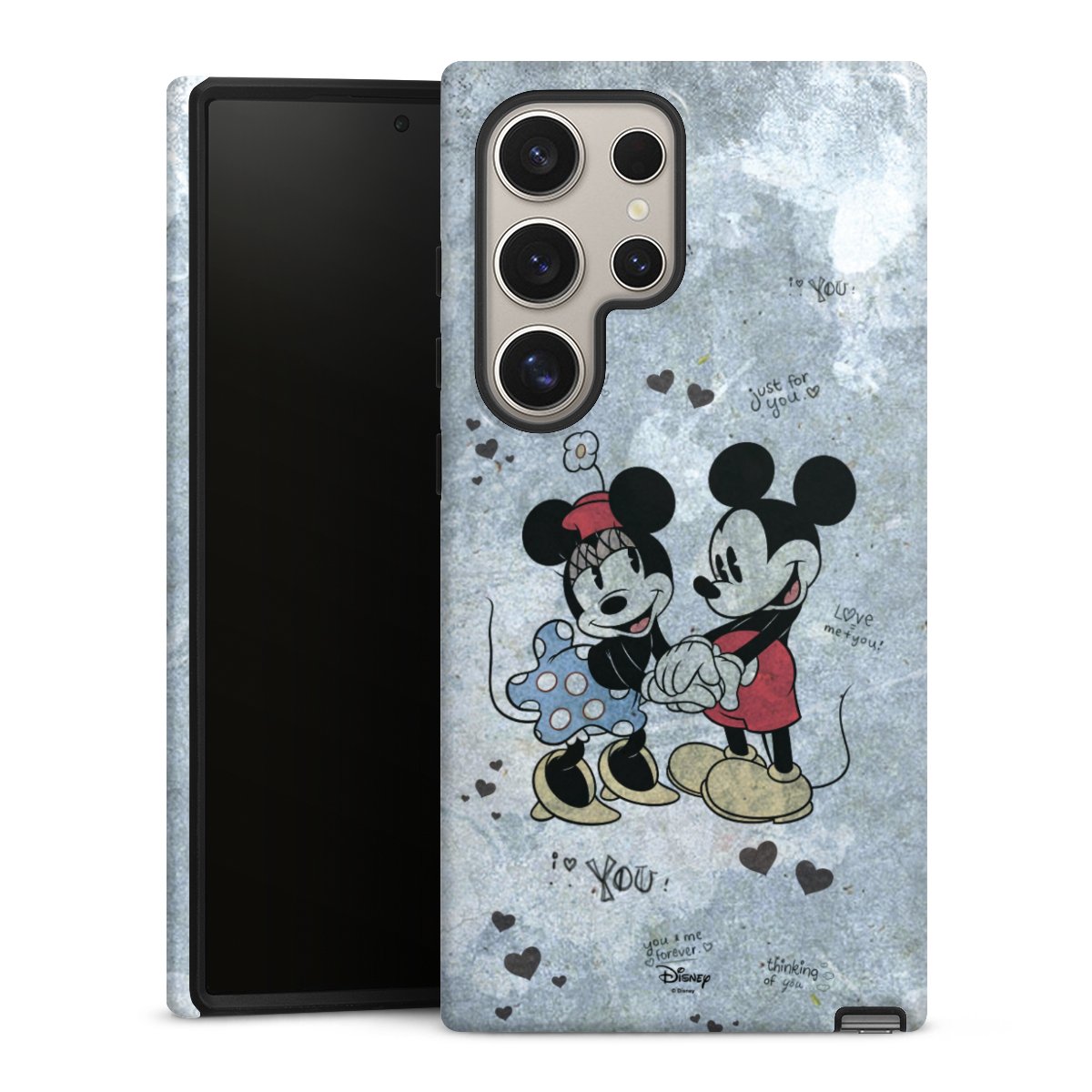 Galaxy S24 Ultra Handy Panzer Handyhülle robuste Outdoor Hülle Schutzhülle glänzend Mickey & Minnie Mouse Vintage Disney Tough Case