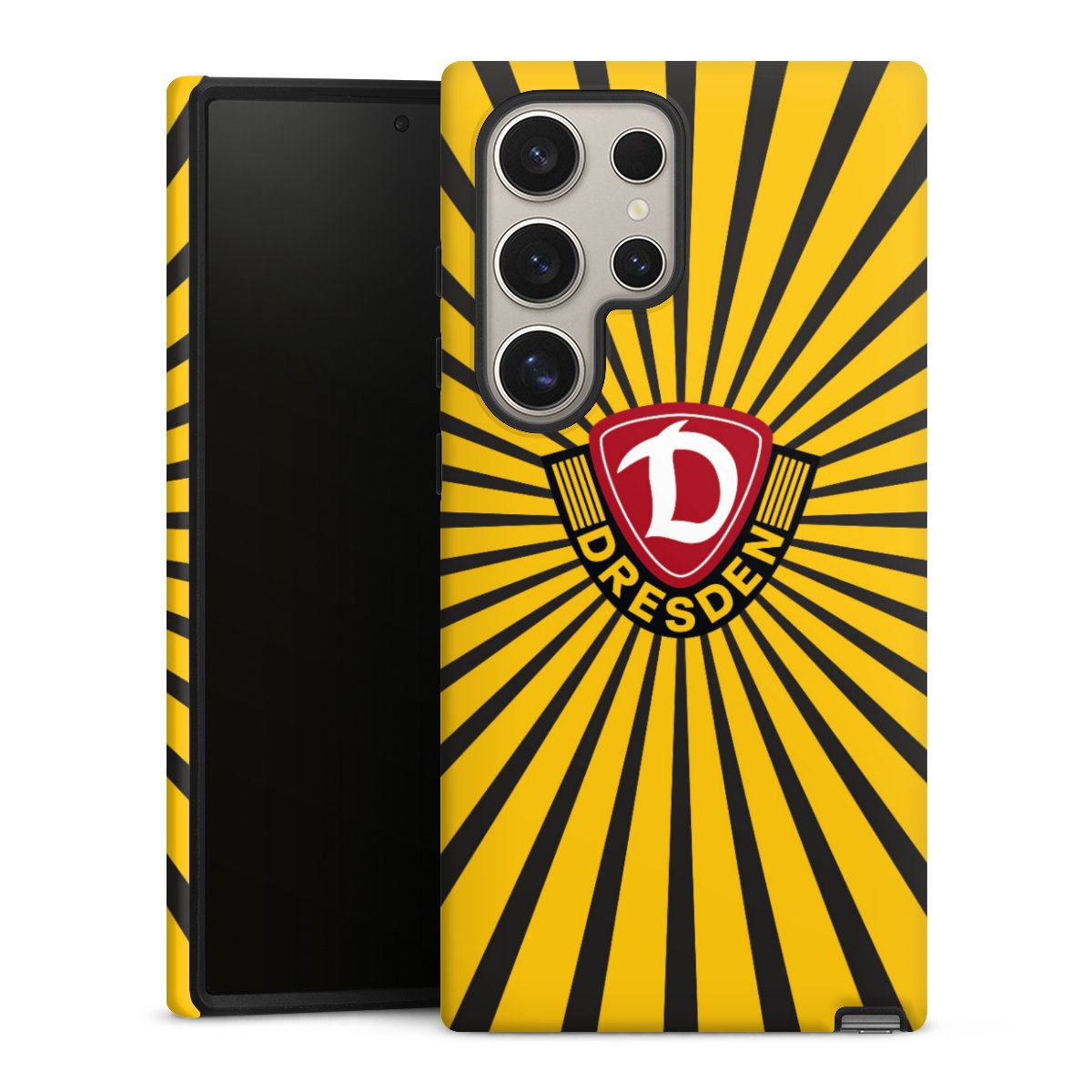 Galaxy S24 Ultra Handy Panzer Handyhülle robuste Outdoor Hülle Schutzhülle matt Official Licensed Product Sgd Sg Dynamo Dresden Tough Case