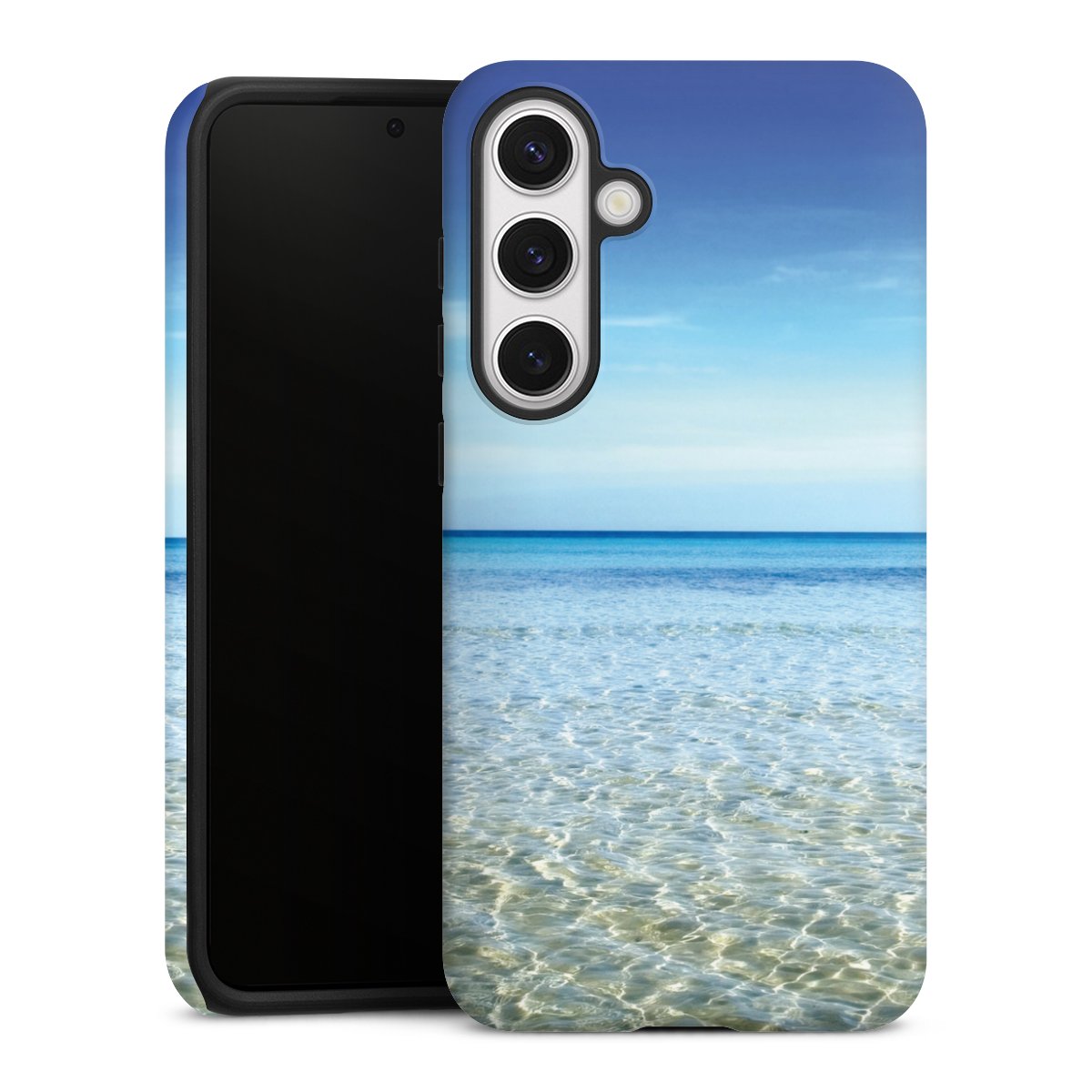 Galaxy S24+ Handy Panzer Handyhülle robuste Outdoor Hülle Schutzhülle matt Urlaub Sky Ocean Tough Case