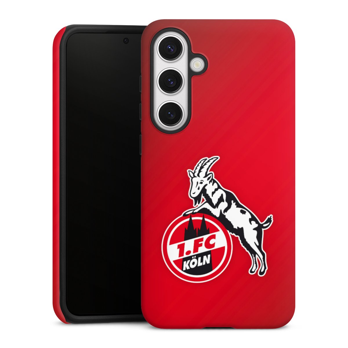 Galaxy S24+ Handy Panzer Handyhülle robuste Outdoor Hülle Schutzhülle matt Official Licensed Product Effzeh 1. Fc Köln Tough Case