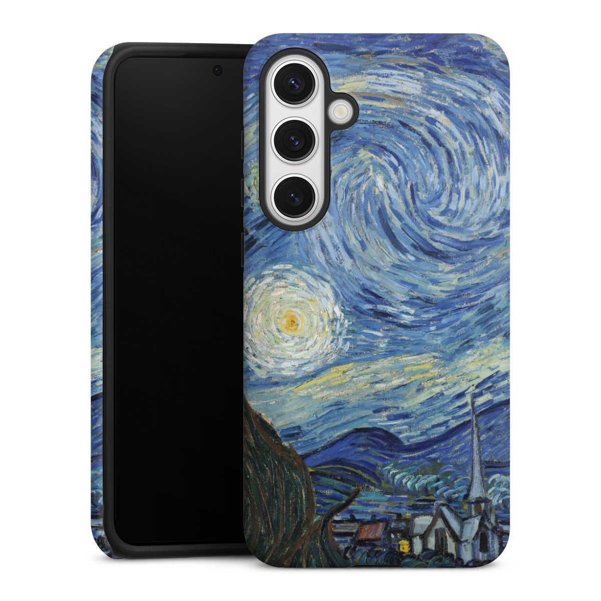 Galaxy S24+ Handy Panzer Handyhülle robuste Outdoor Hülle Schutzhülle matt The Starry Night Kunst Vincent Van Gogh Tough Case