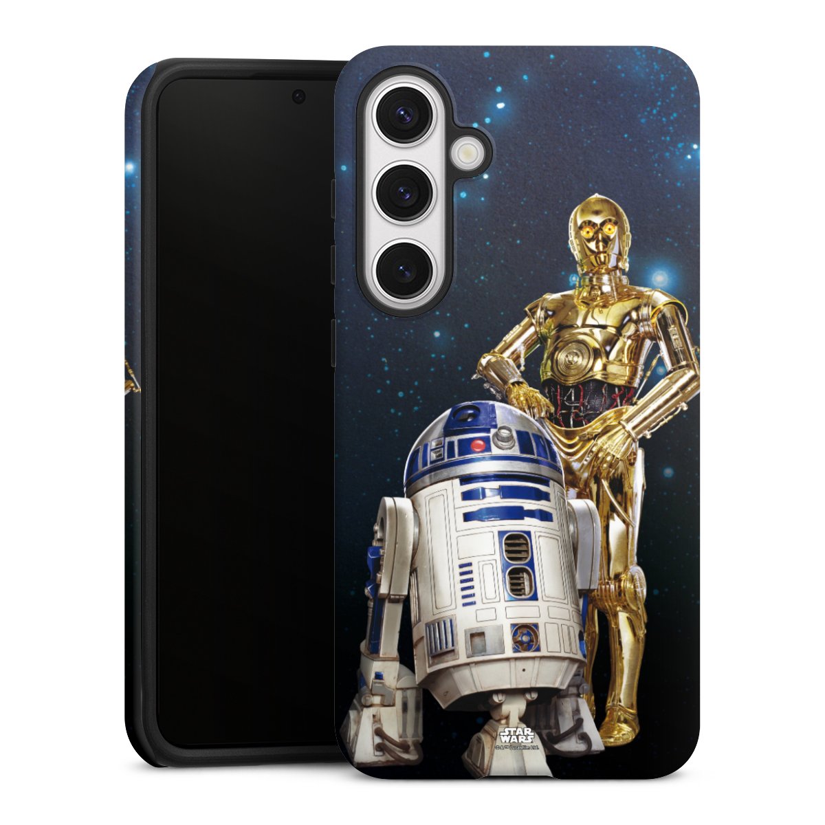 Galaxy S24+ Handy Panzer Handyhülle robuste Outdoor Hülle Schutzhülle matt Weltall Star Wars R2d2 Tough Case