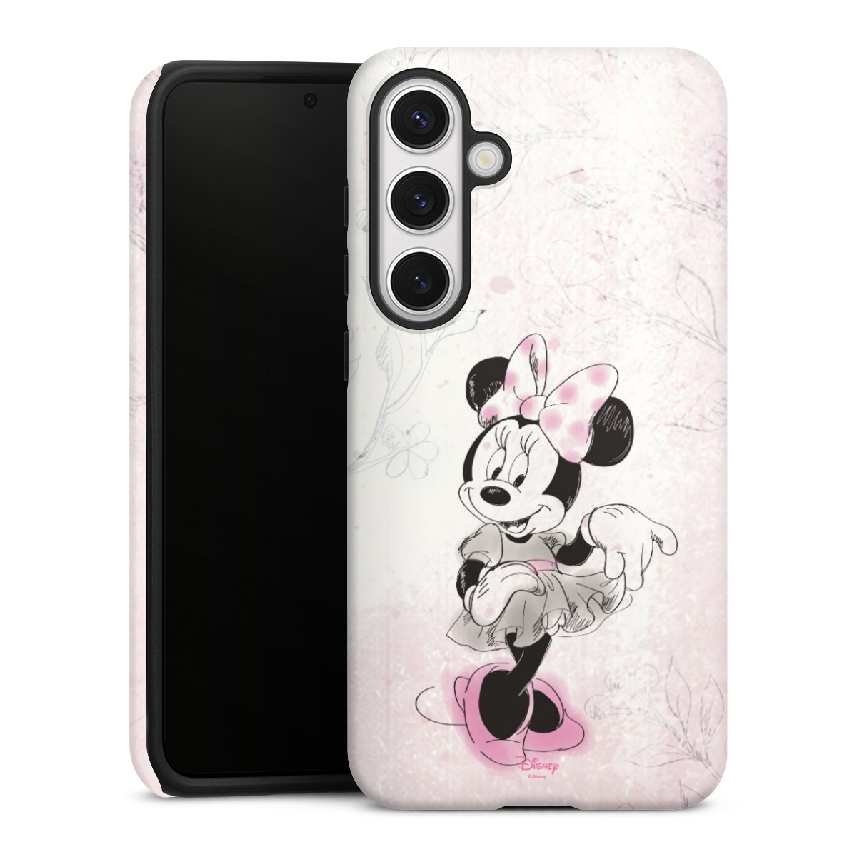 Galaxy S24+ Handy Panzer Handyhülle robuste Outdoor Hülle Schutzhülle matt Disney Minnie Mouse Vintage Tough Case