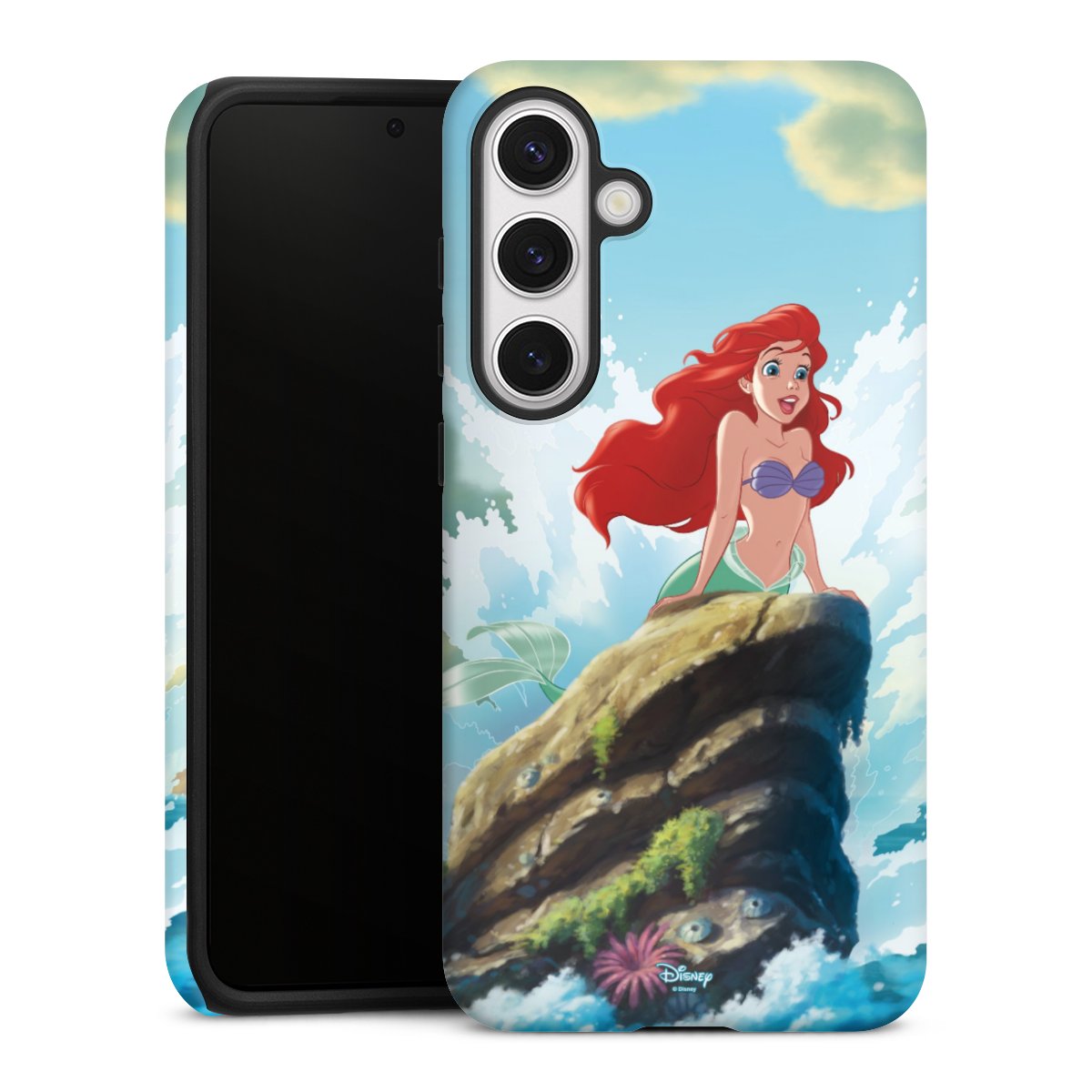 Galaxy S24+ Handy Panzer Handyhülle robuste Outdoor Hülle Schutzhülle matt Mermaid Arielle Die Meerjungfrau Official Licensed Product Tough Case