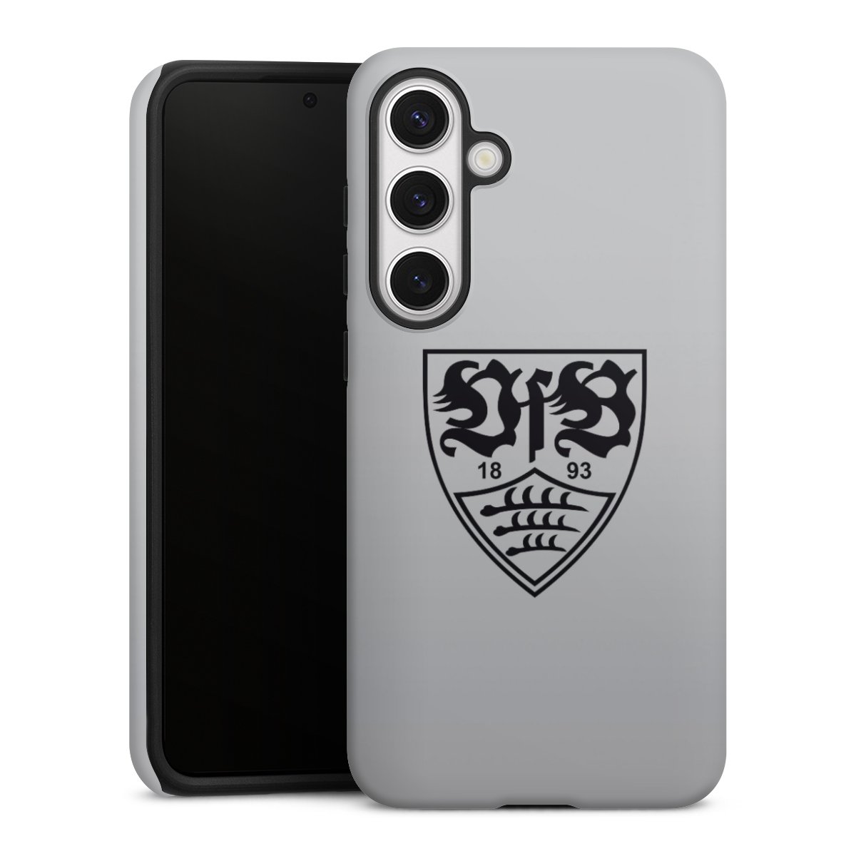 Galaxy S24+ Handy Panzer Handyhülle robuste Outdoor Hülle Schutzhülle matt Logo Vfb Stuttgart Official Licensed Product Tough Case