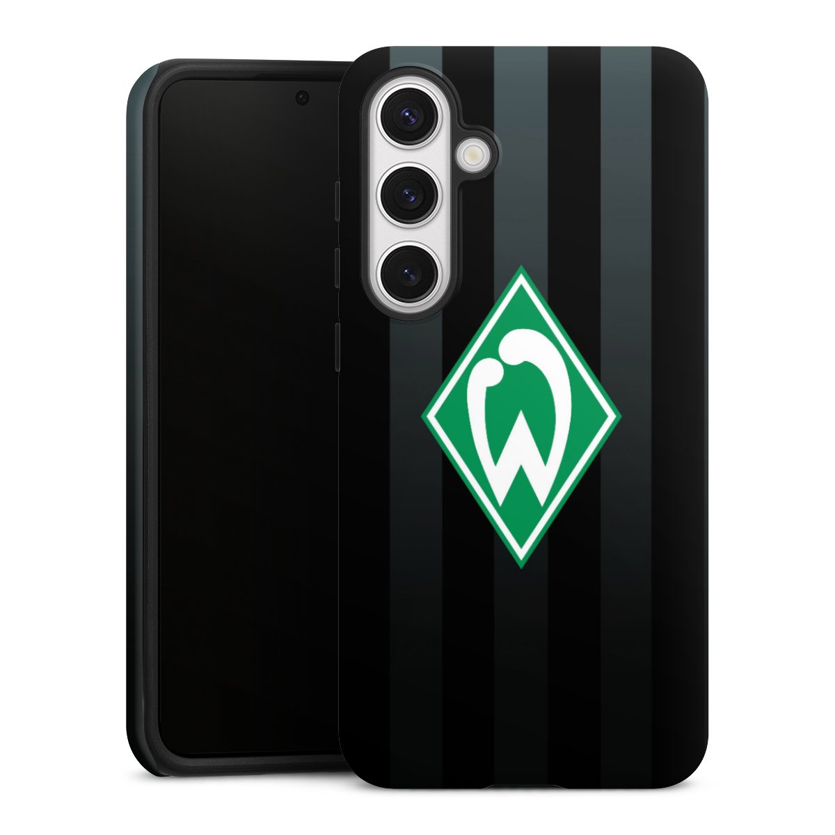 Galaxy S24+ Handy Panzer Handyhülle robuste Outdoor Hülle Schutzhülle matt Stripes Sv Werder Bremen Official Licensed Product Tough Case