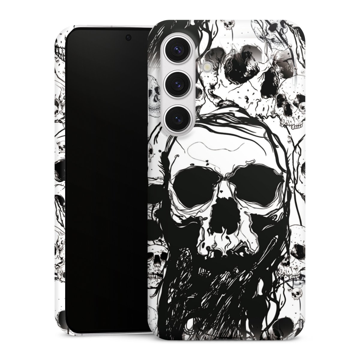 Galaxy S24 Handy Premium Case Smartphone Handyhülle Schutzhülle glänzend Totenkopf Halloween Premium Case