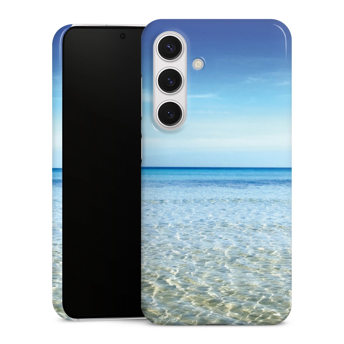 Galaxy S24 Handy Premium Case Smartphone Handyhülle Schutzhülle glänzend Urlaub Sky Ocean Premium Case