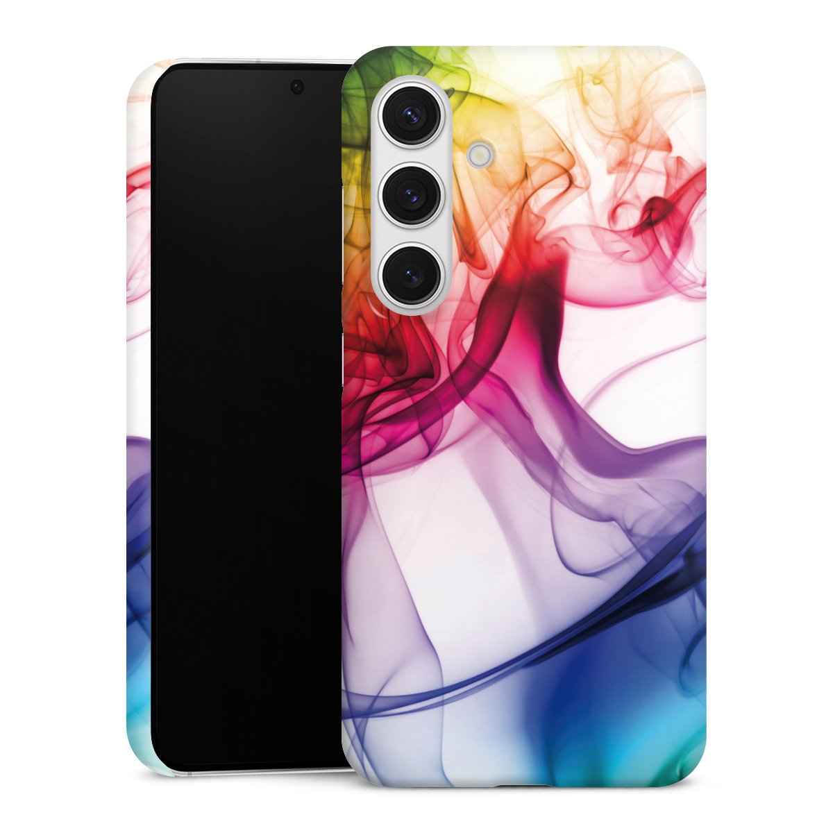 Galaxy S24 Handy Premium Case Smartphone Handyhülle Schutzhülle glänzend Water Colour Rainbow Premium Case