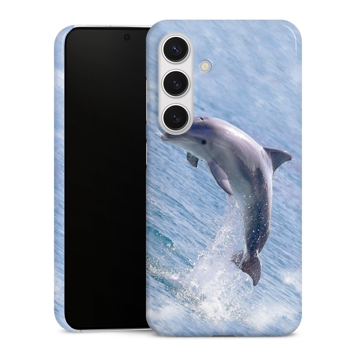 Galaxy S24 Handy Premium Case Smartphone Handyhülle Schutzhülle glänzend Dolphin Ocean Wale Premium Case