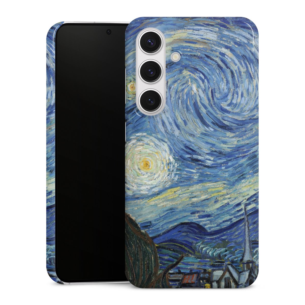 Galaxy S24 Handy Premium Case Smartphone Handyhülle Schutzhülle glänzend The Starry Night Kunst Vincent Van Gogh Premium Case