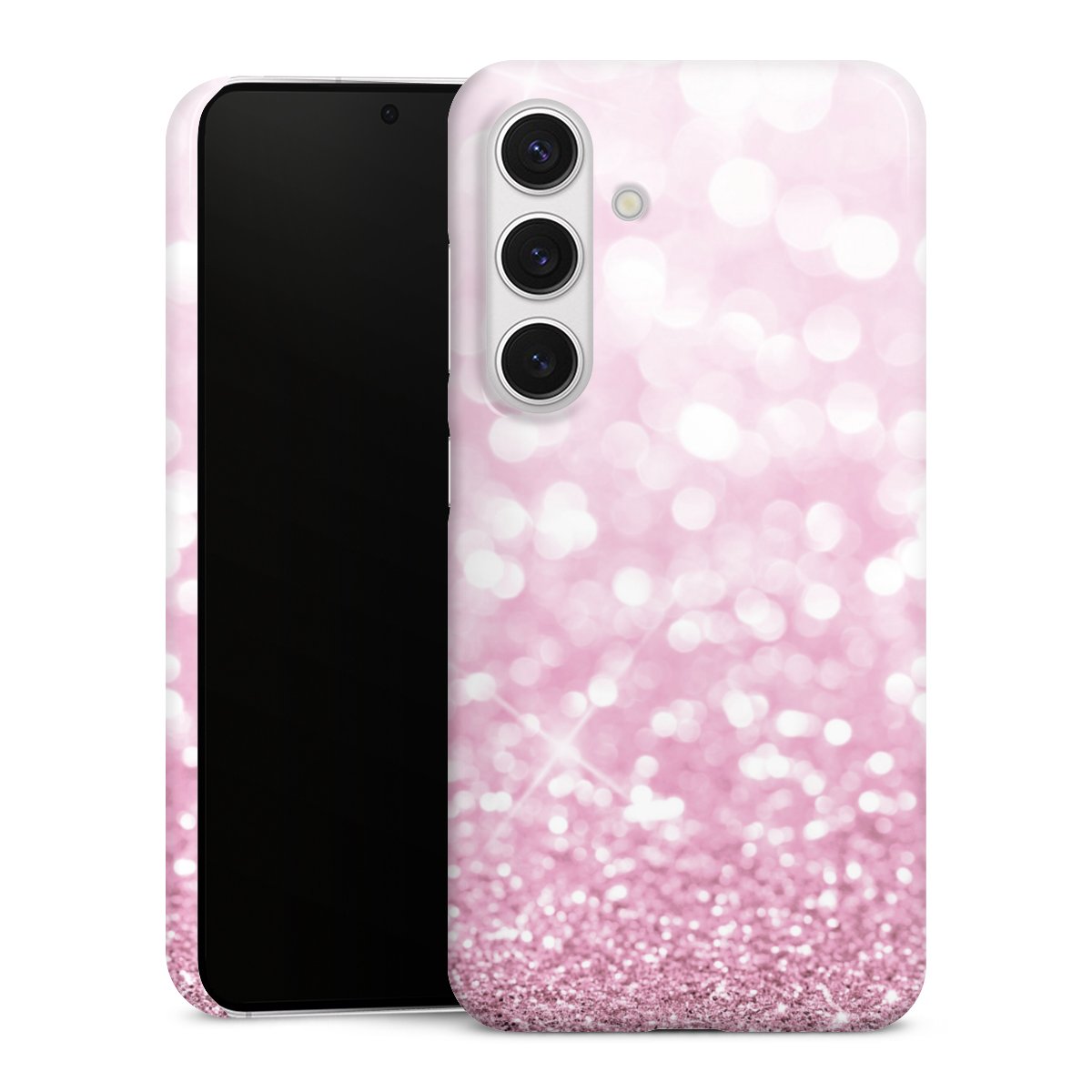 Galaxy S24 Handy Premium Case Smartphone Handyhülle Schutzhülle glänzend Glitzer Pink Shine Premium Case