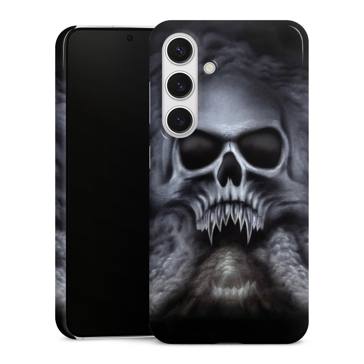 Galaxy S24 Handy Premium Case Smartphone Handyhülle Schutzhülle glänzend Totenkopf Skull Premium Case